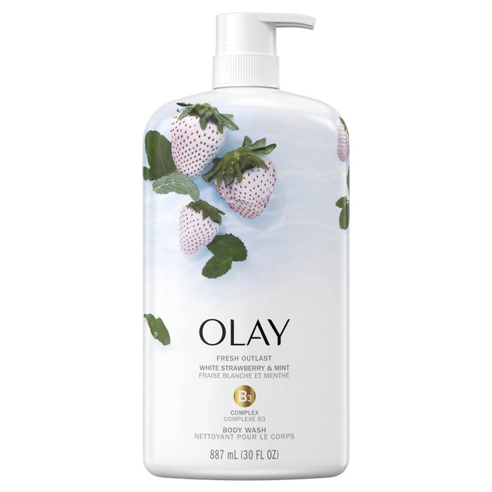 Olay Fresh Outlast Body Wash White Strawberry & Mint 30 fl oz