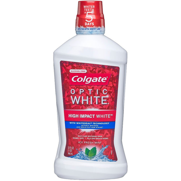 Colgate Optic White Whitening Mouthwash Fresh Mint - 32 fl oz