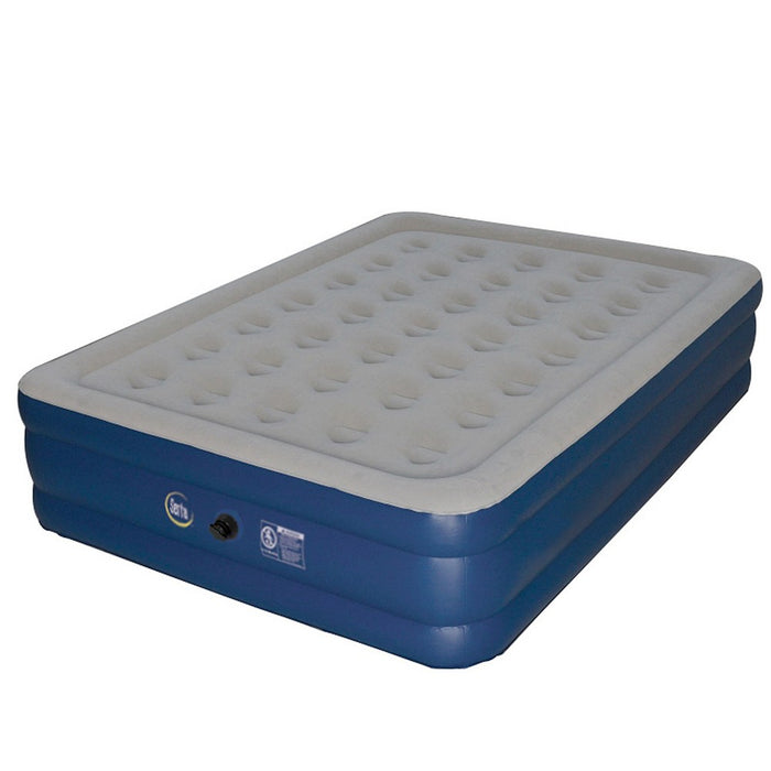 Serta Perfect Sleeper 18" Raised Double High Queen Air Mattress w/ Electric Pump