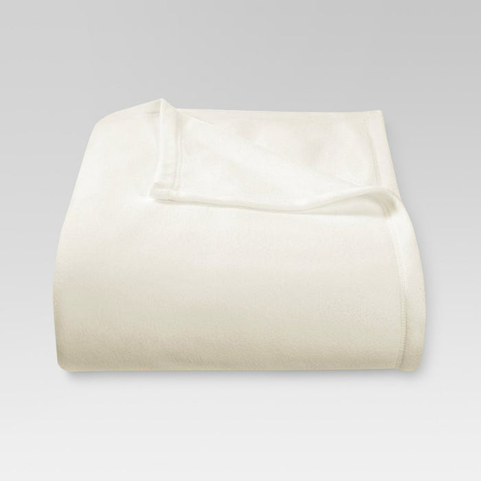 Full/Queen Microplush Bed Blanket Sour Cream - Threshold&