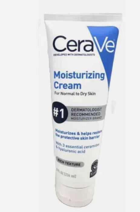 CeraVe Moisturizing Cream, Face Body Moisturizer, Normal to Dry Skin, 8 fl oz
