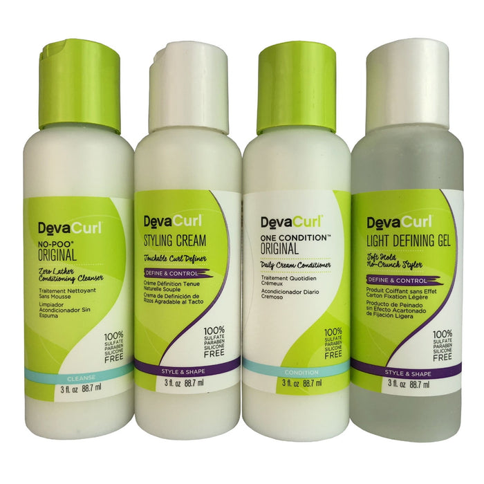 DevaCurl Curls-On-The-Go Travel Essentials Kit (4-Pc)