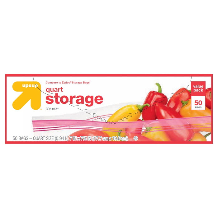 Quart Storage Bags - 50ct - Up&Up&