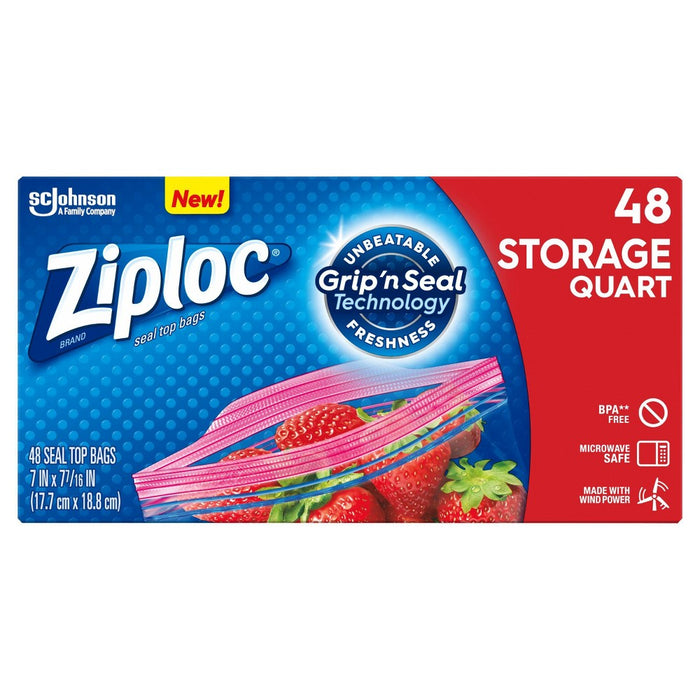 Ziploc Quart Storage Bags - 48ct