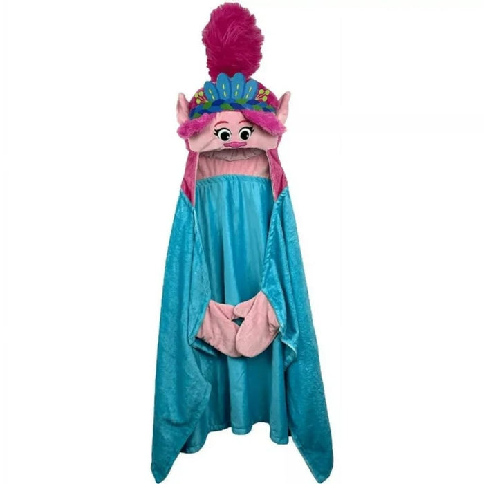 Franco Trolls 3 Kids Bedding Super Soft And Cozy Wearable Hooded Throw Blanket, 50" X 30" (Official Licensed Product)