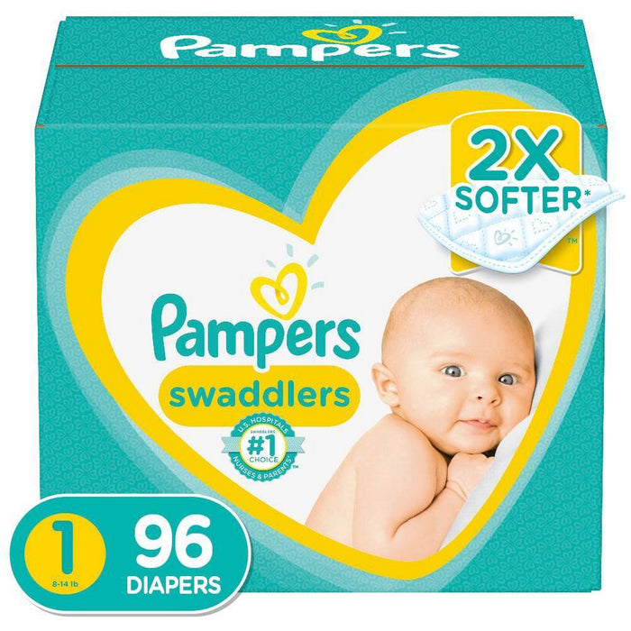 Pampers Swaddlers Diapers Super Pack - Size 1 (96ct)