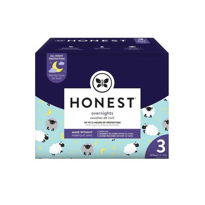 The Honest Company Overnight Diapers Sleepy Sheep - Size 3 (60ct)