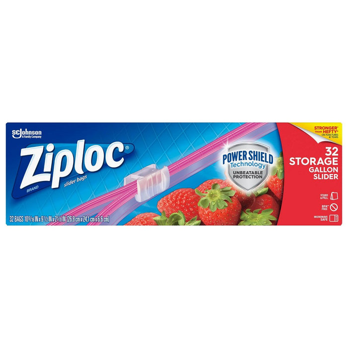 Ziploc Slider Storage Gallon Bags - 32ct