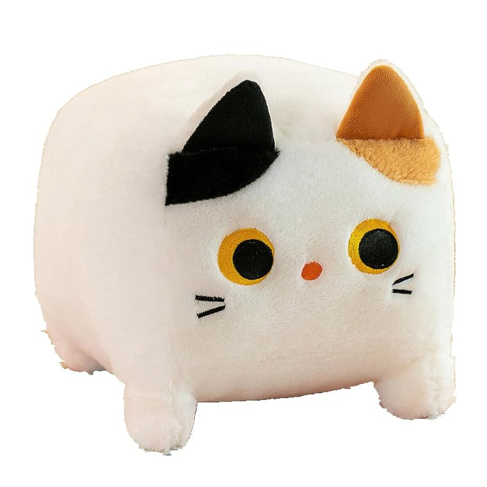 12" Cat Stuffed Animal Toy Pillow, Soft Plush Pillow, Cat Plush Toy, Gifts For Children (White)