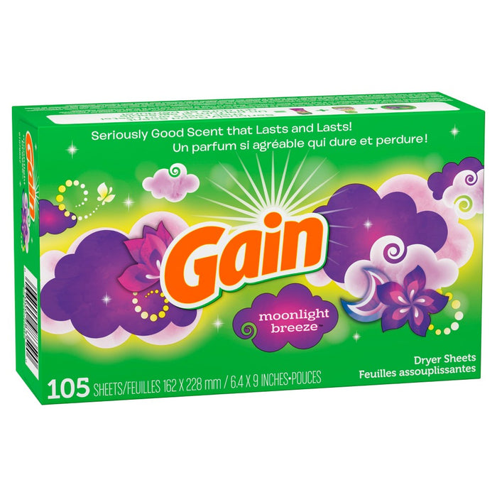 Gain Moonlight Breeze Dryer Sheets - 105ct