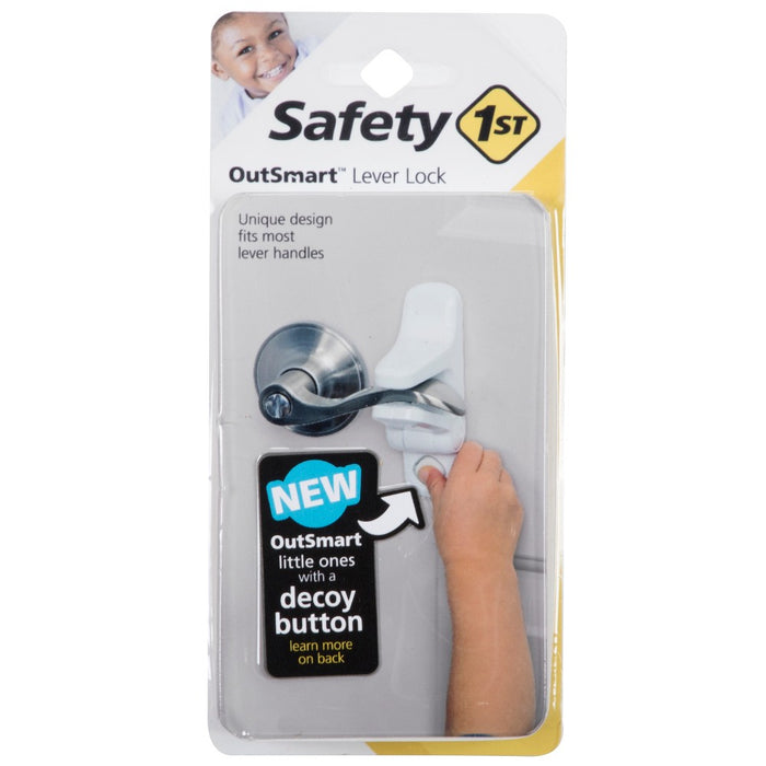 Safety 1st OutSmart Lever Lock With Decoy Button - White