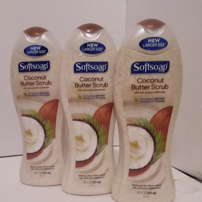 Softsoap Exfoliating Body Wash Coconut Butter Scrub..1- 20fl oz