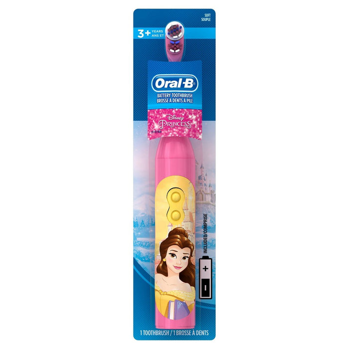 Oral-B Kid's Battery Toothbrush Disney Princess Soft Bristles for Kids -BELLE