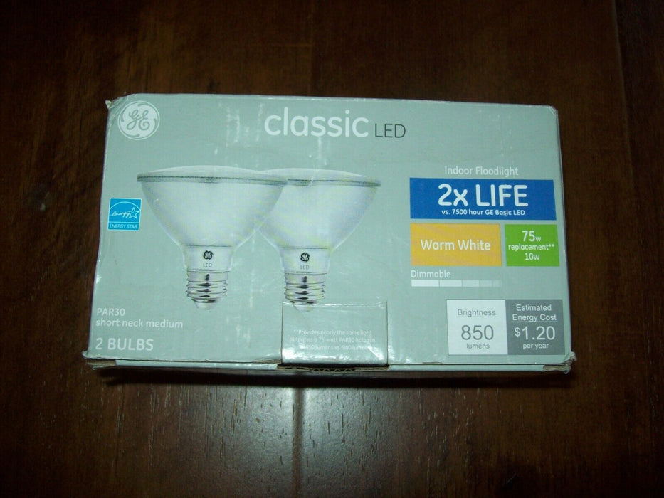 GE Classic 2-Pack 75 W Equivalent Dimmable Warm White Par30 Longneck 3000k LED Light Fixture Light Bulbs
