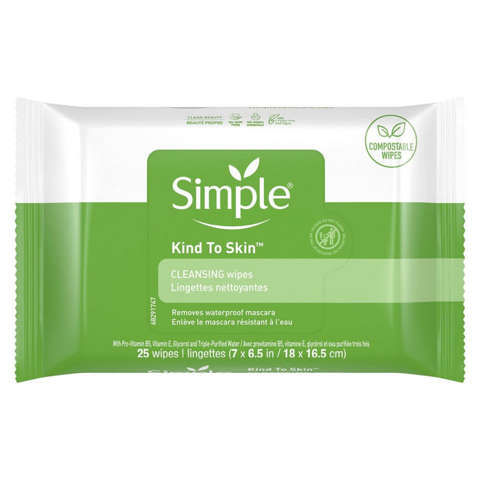 Unscented Simple Kind to Skin Cleansing Facial Wipes - 25ct