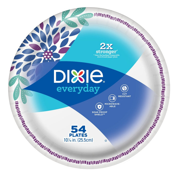 Dixie Everyday 10 1/16" Paper Plates - 54ct