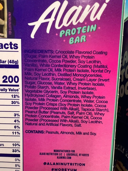 4 PK Alani Protein Bars Rocky Road 200 Calories Protein Bars Healthy Snacks