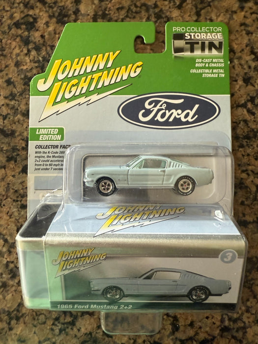 Johnny Lightning 1965 Ford Mustang Fastback Arcadian Blue Toy Vehicle