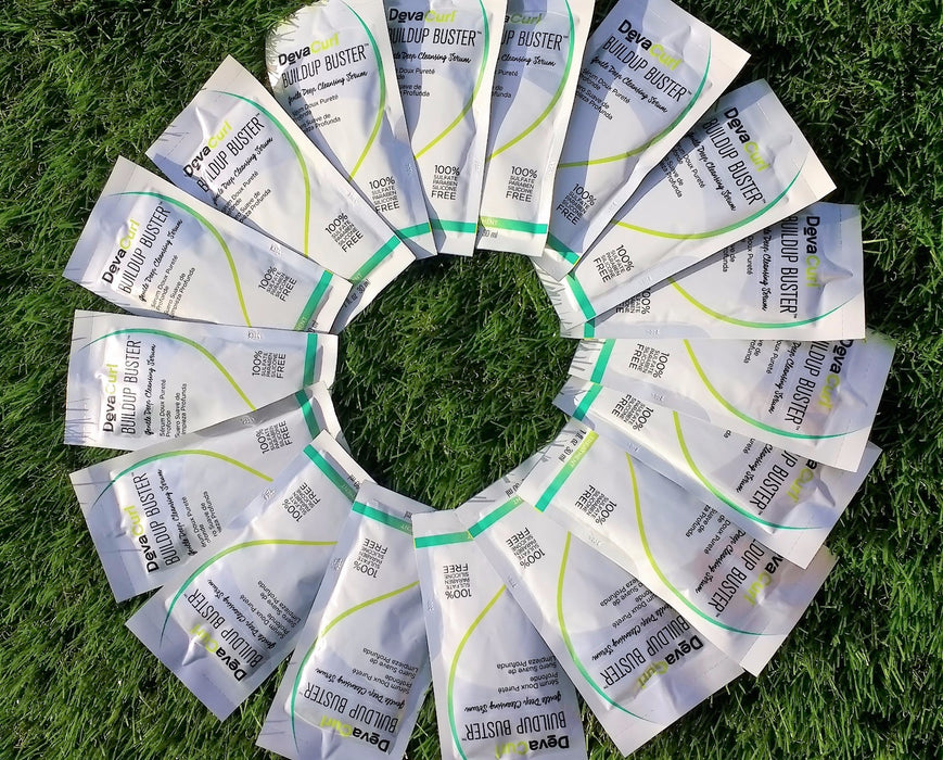 Lot of 35 x 1oz DevaCurl BuildUp Buster Gentle Cleansing Serum Sample Travel