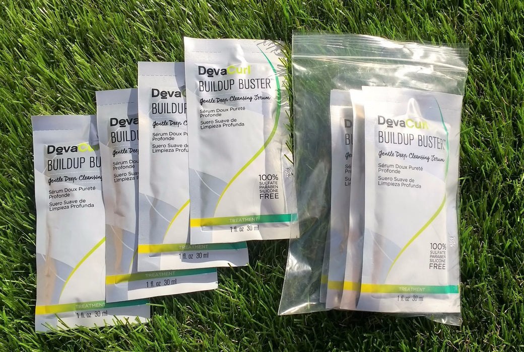 Lot of 35 x 1oz DevaCurl BuildUp Buster Gentle Cleansing Serum Sample Travel