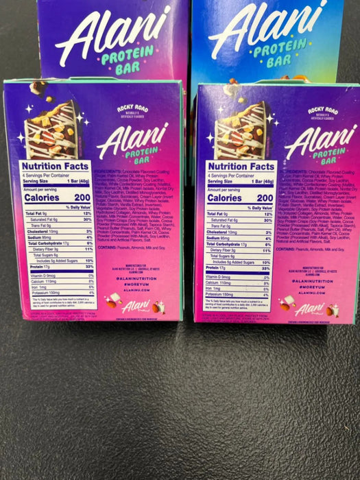 4 PK Alani Protein Bars Rocky Road 200 Calories Protein Bars Healthy Snacks
