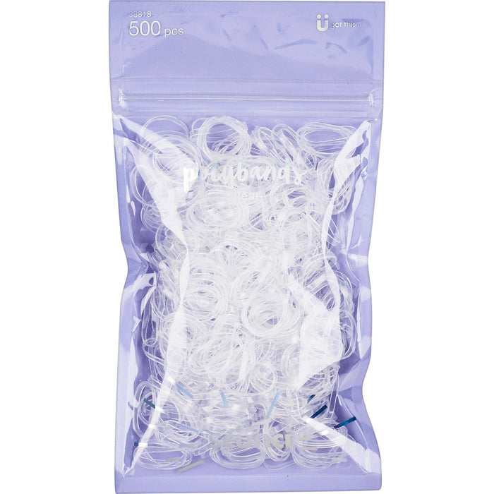 Scunci Medium Size Polybands - Clear - 500ct
