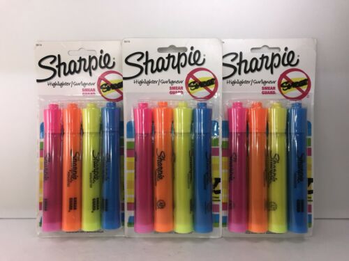 Sanford Ink Corporation : Major Accent Highlighter, Chisel Point, 4/PK, YW/OE/BE/PK -:- Sold as 2 Packs of - 4 - / - Total of 8 Each