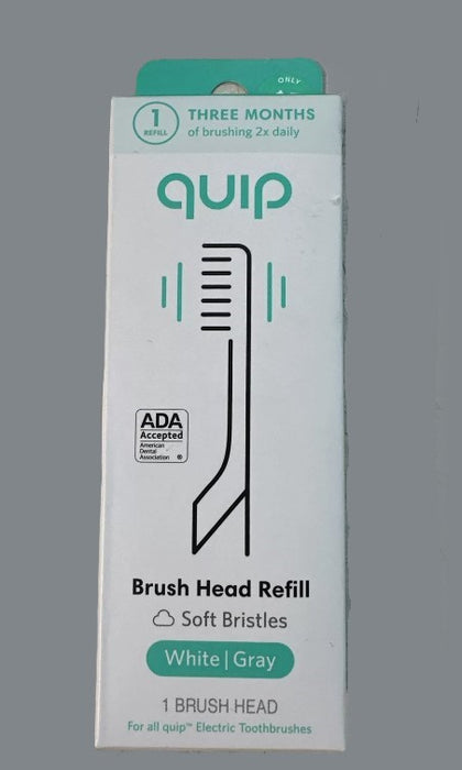 Quip Adult Electric Toothbrush Replacement Brush Head - Soft Bristles