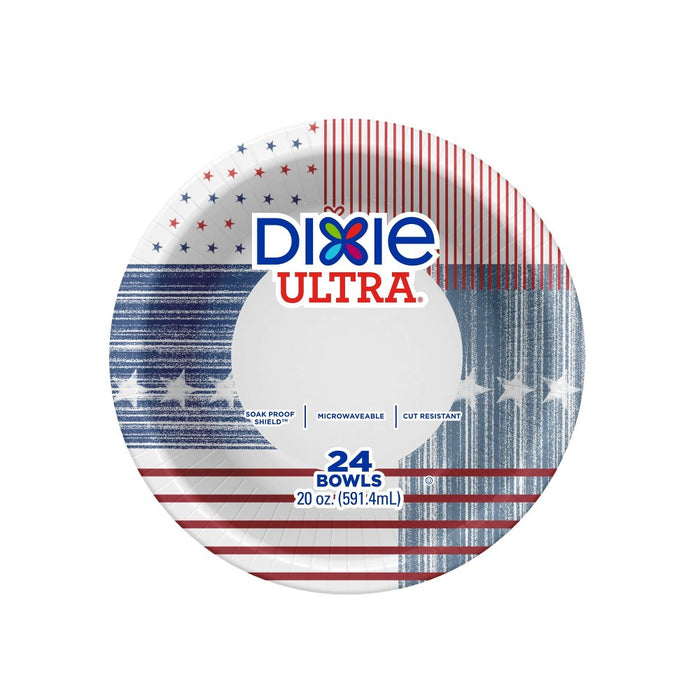Dixie Ultra Eclectic Stars Paper Bowls - 24ct/20oz