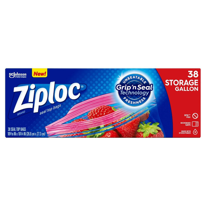 Ziploc Storage Gallon Bags - 38ct