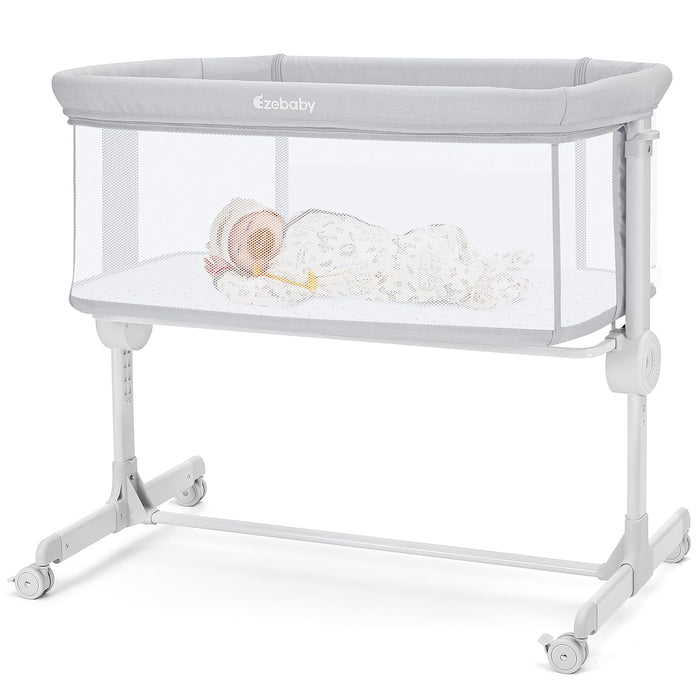 Ezebaby Baby Bassinet Bedside Sleeper,dark gray NOT AS PICTURED Portable Bedside Bassinet For Baby Newborn Infants With Adjustable 7 Heights And All Mesh Sides, Mattress & Sheet Included (LOCAL PICKUP ONLY)