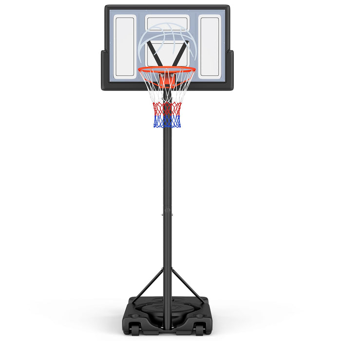 Yohood Basketball Hoop Outdoor 10Ft Adjustable, Portable Basketball Hoop Goal System For Kids Youth And Adults In Backyard/Driveway/Indoor, 44 Inch Shatterproof Backboard And Larger Base (LOCAL PICKUP ONLY)