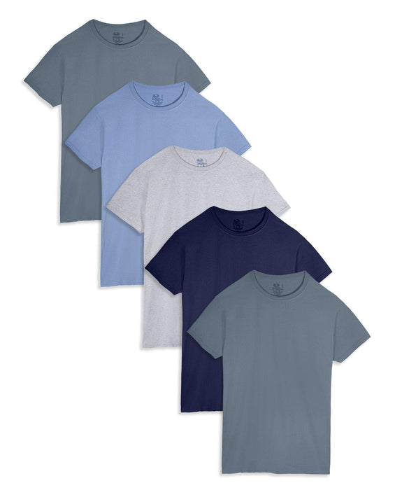 Fruit Of The Loom Mens 5 Pack Crew T-Shirts - Assorted, Small, Assorted