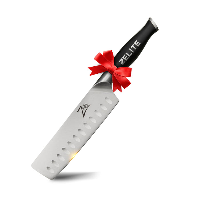 Zelite Infinity 7 Inch Nakiri Chef Knife - Razor Sharp Chef's Knife With German High Carbon Stainless Steel Blade; Professional Chopping Knife With Ergonomic Handle - Comes In Luxurious Gift Box