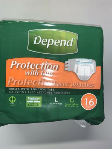 Single Pack Depend Fitted Briefs, Size Large (35-49" Waist) (LOCAL PICKUP ONLY)