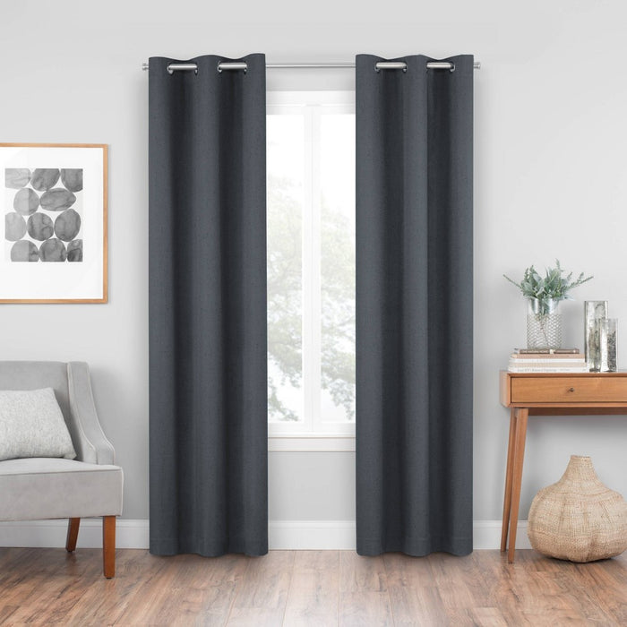 42x63" Windsor Blackout Curtain Panel Charcoal - Eclipse