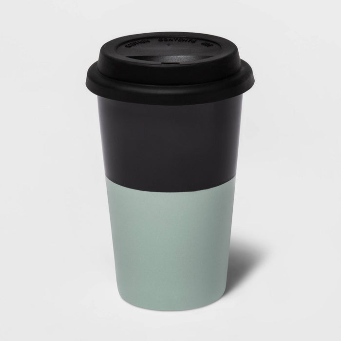 11oz Black Travel Mug with Lid - Room Essentials
