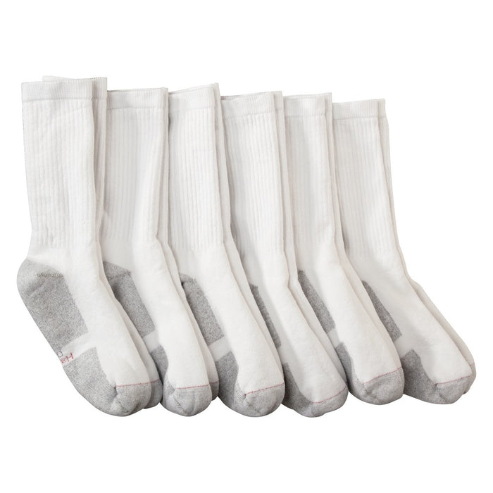 Hanes Premium Men's X-Temp Ultra Cushion Crew Socks 6pk - White 6-12