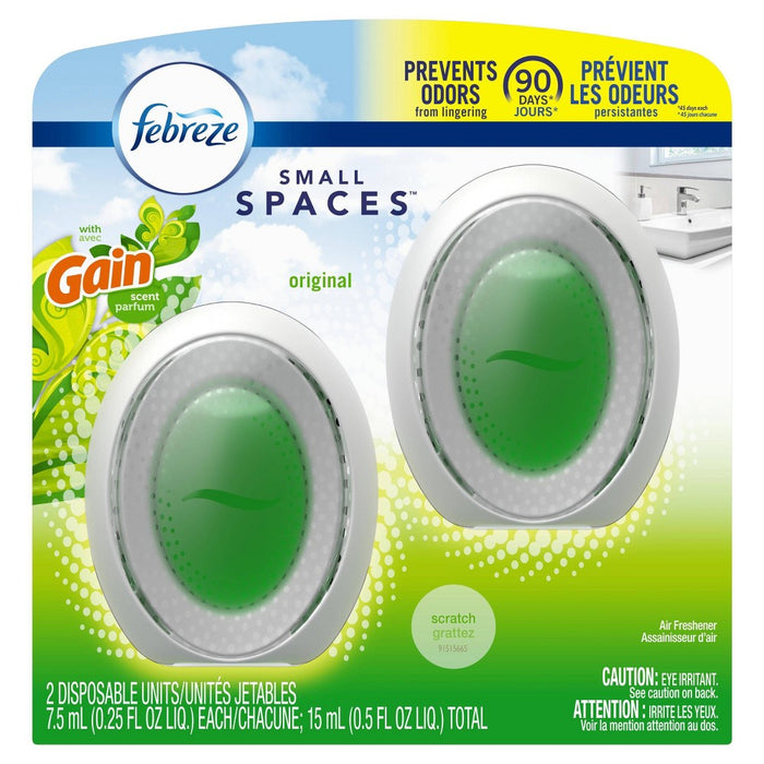 Febreze Odor-Eliminating SMALL SPACES Air Freshener - Gain Original Scent - 2ct