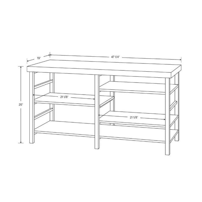 Adjustable Storage Media Stand Black Wood Grain Finish - Room Essentials (LOCAL PICKUP ONLY)