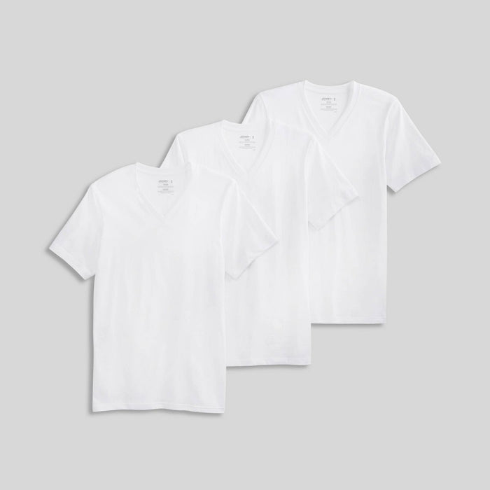 Jockey Generation Men's Stay New Cotton 3pk V-Neck T-Shirt - White L