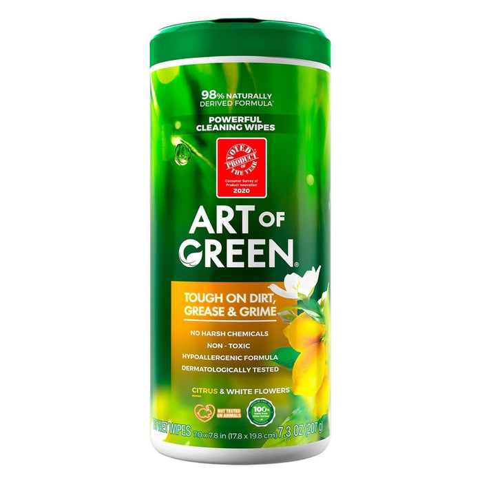 Art of Green Wipes Citrus and White Flowers - 35ct