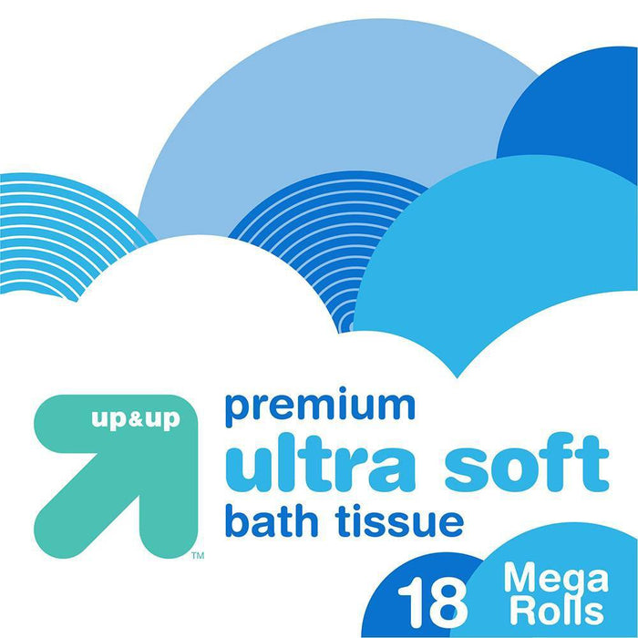 Premium Ultra Soft Toilet Paper - 18 Mega Rolls - up & up