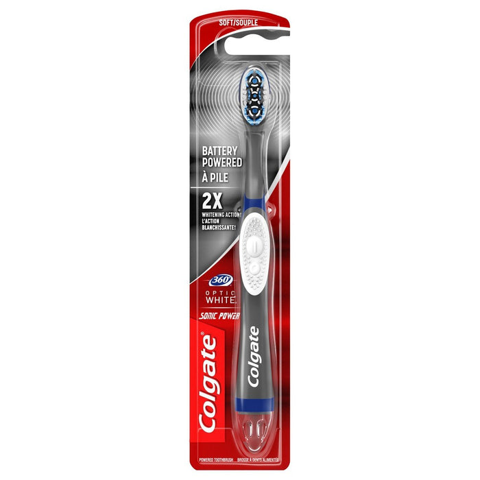 Colgate 360 Optic White Sonic Power Toothbrush - Soft Bristles - 1ct