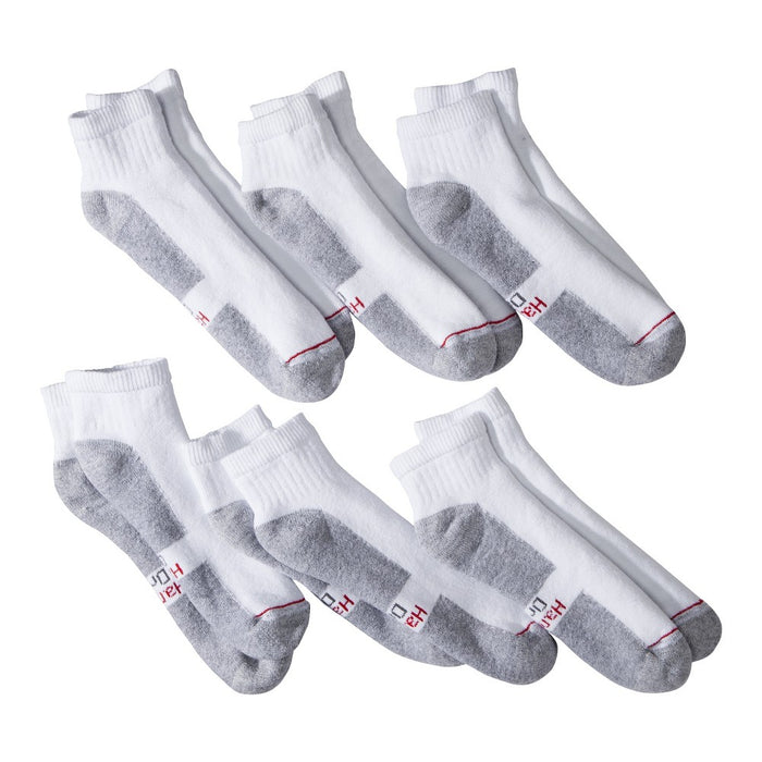 Hanes Premium Men's Xtemp Ultra Cushion 6pk Ankle Socks - White 6-12