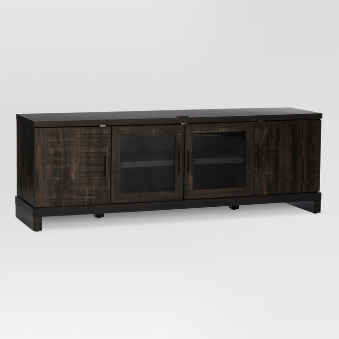 65" TV Stand With Storage Weathered Pine - Threshold (LOCAL PICKUP ONLY)