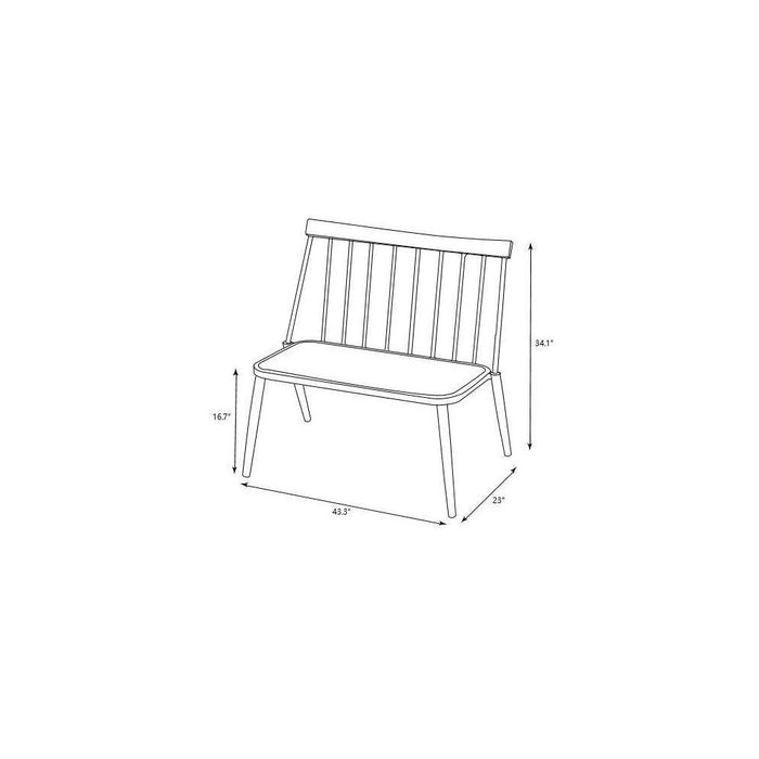 Windsor Metal Stack Patio Bench Black - Project 62 (LOCAL PICKUP ONLY)