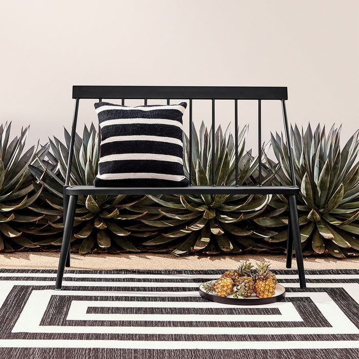 Windsor Metal Stack Patio Bench Black - Project 62 (LOCAL PICKUP ONLY)
