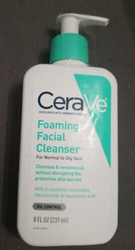 CeraVe Foaming Facial Cleanser, Oil Control, 8 Fl Oz.