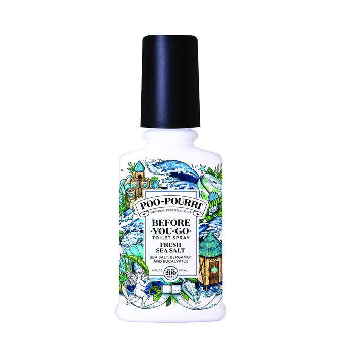 Poo-Pourri Before-You-Go Toilet Spray, Fresh Sea Salt, 4 Fl Oz - Sea Salt, Bergamot And Eucalyptus